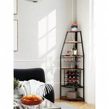 Corner Wine Rack For Living Room - 5-Layer Open Storage For 12 Bottles Wine Racks Free Standing With Glass Holder Wine Storage For Kitchen Bar Cellar Dining Room - 1 - View 7