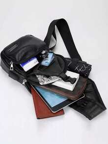 男士休闲简约胸包，轻便旅行单肩斜挎包，学生斜挎包斜挎包街头潮流