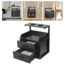 Hairdresser Cabinet Hanging Cabinet 40x30x48cm, Floating Wall Cabinet With 2 Drawers Modern Wall Cabinet For Spas, Hair Salons, Salons, Bathroom - Black - View 6