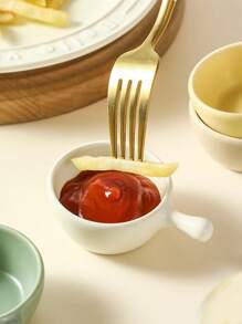 4 piezas de platos plásticos para mojar, platos para salsa de ensalada, bandejas para ketchup, aceite y vinagre para celebración del Día de la Independencia, uso doméstico, útiles escolares
