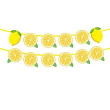 Juego de 68 piezas de vajilla desechable de papel, juego de vajilla con estampado de limón, adecuado para una variedad de actividades, decoraciones de fiesta, decoraciones de fiesta de cumpleaños, decoraciones de fiesta de aniversario de bodas, decoraciones de escena - Multicolor - Ver 4