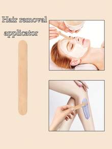 100/50/30/10pcs Natural Wood Wax Sticks Precision Hair Removal - , Wax Wood Body Hair Removal Stick Applicator Spatula, Body Hair Removal Craft Stick Applicator Spatula, Natural Wood Wax Applicator, Wood Wax Craft Stick Spatula Applicator For Hair Removal, Eyebrows And Body, Ideal For Spa And Home Use, Summer Hair Removal Spatula Applicator - Multicolor - View 7