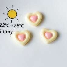 10pcs Cute Double-Layer Star & Heart Shaped Refrigerator Magnets, Creative Birthday Party Wedding Decor Fridge Stickers, Assorted Colors For Office, Whiteboard, Home, Kitchen Decoration