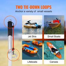 Kit ancora da spiaggia per piccole barche, kayak e jet ski, con borsa in Oxford ed corda elastica per un facile ancoraggio sulla sabbia