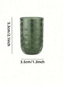 Vaso de enjuague bucal con diseño de diamantes de lujo - Vaso de lavado y soporte de acabado brillante - Vaso de enjuague bucal de plástico para el baño del hogar - Soporte para cepillo de dientes ahorrador de espacio - Decoración del hogar sin olor - Accesorios de organización del hogar - Perfecto para parejas - Vaso para cepillo de dientes - Accesorios de baño