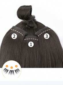 Extensiones de cabello rizado de 3 piezas con patrón de onda de agua y rizado grande para peluca de cabello largo de niños