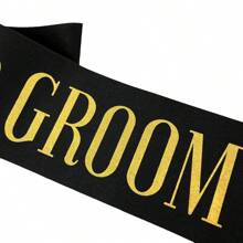 Groom To Be Bachelor Party Sash Black Gold Bowknot Design | Elegant Wedding Boutonniere Set | Pre Wedding Party Celebration Decor & Photo Prop Supplies