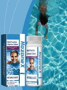 80g Pool Cleaning Tablets, Rapid Dissolving Multi-Functional Effervescent Tablets For Water Purification And Odor Removal