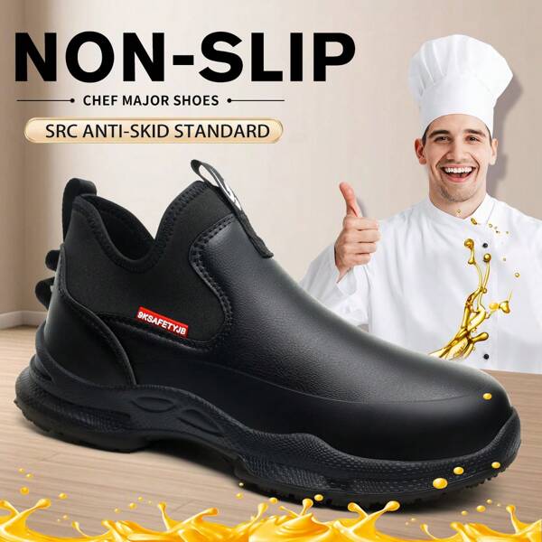 Bequeme, leichte Kochschuhe für Herren, rutschfest, wasserdicht und ölfest, geeignet für Küchen- und Restaurantarbeit