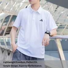 Adidas Camiseta de manga corta para hombre FAB POLO, ropa deportiva para correr, entrenamiento, fitness, cómoda, informal, tenis, POLO HR8729