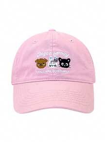 1pc Cute Cartoon Animal Embroidered Soft-Top Baseball Cap, Fashionable & Versatile Couple Snapback Hat - Dwysm - View 12