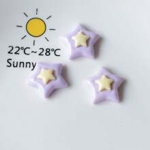 10pcs Cute Double-Layer Star & Heart Shaped Refrigerator Magnets, Creative Birthday Party Wedding Decor Fridge Stickers, Assorted Colors For Office, Whiteboard, Home, Kitchen Decoration