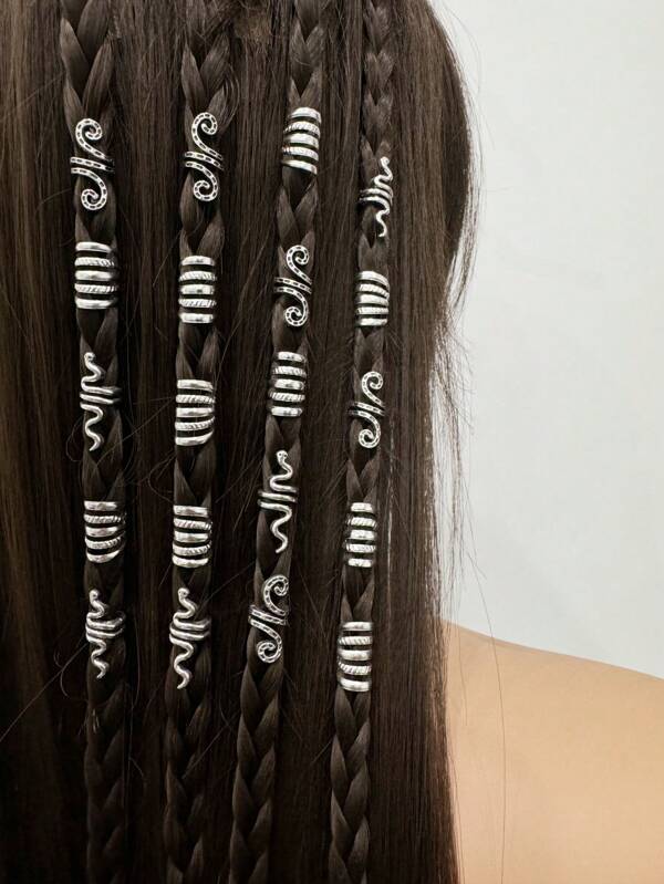20 stuks legering dreadlock kralen, slangvormige vlecht haardecoratie ringen, Ierse feestmeisjes accessoires, feeën feest haarspeldjes straat