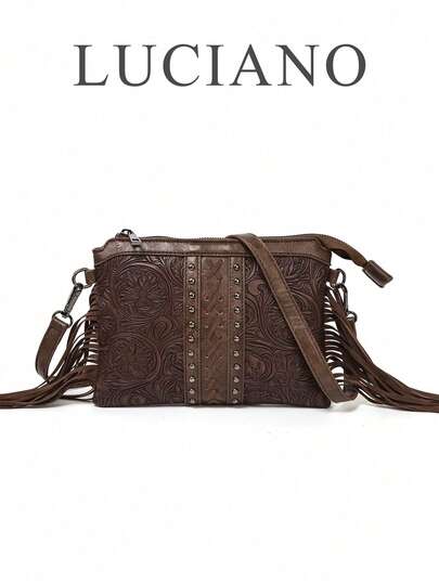 Nueva bolsa de hombro tipo bandolera de moda para primavera y verano, estilo bohemio retro con estampado, bolso casual diario para ocio, viajes, commuter, calle, vacaciones y café