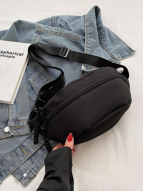 حقيبة صدر رياضية للجنسين، حقيبة سيدات بسيطة وسعة كبيرة للهواتف والتسوق، حقيبة خصر عصرية يابانية كبيرة السعة