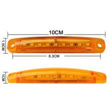 20PCS New Bright 12V-24V 9 LED Side Marker Light Lamp Indicator Light Bar For Truck Trailer Bus Boat Rv Lorries - one-size - View 4