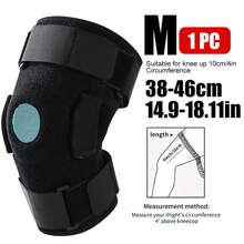 1 Pc- Open Wear Adjustable Knee Support Brace With Side Stabilizers & Patella Gel Pad For Men & Women, Compression Knee Brace, Stable Support Of The Knee, For Gym, Running, Fitness, Workout, Basketball - Black Gym Accessories Knee Support