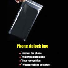 50pcs Touchscreen Waterproof Transparent Thick Isolation Phone Protective Bags, Sealable And Dust-Proof - Clear - View 3