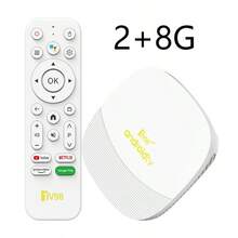 Q96 OHP TV98 ATV Max 安卓 14 电视盒，全志 H313 芯片，支持 WiFi 6、4G/5G、蓝牙、8K、4K AV1 全高清智能媒体播放器，具备语音控制、手机屏幕镜像功能，适用于日常家庭使用。 - 白色 - 查看 13