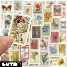 SCXXBSW 50pcs Vintage Stamps, Fun And Exquisite Cartoon Stickers, Self-Adhesive Desktop Phone Cases, Laptop Waterproof Stickers - Multicolor - View 6