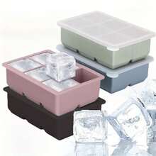 1pc 2" Large Silicone Tray, Flexible Square Ice Mold, Stackable Design - Multicolor - View 12