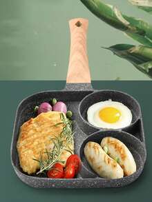 3-In-1 Breakfast Pan, Nonstick Cookware, Multi-Function Steak & Hamburger Pan, Omelette Pan, Universal For Home Use & Induction Cooktop - Multicolor - View 2