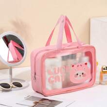 New Dry Wet Separation Cute Wash Bag, Large Capacity Travel Storage, Portable Bathing, Swimming, Beach Storage, Cosmetics Waterproof Bag Three Pieces Set Graduation