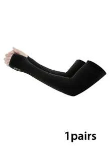 1/2/3/4 Pairs Ladies UV Protection Arm Sleeves, Cooling Compression Tattoo Cap Sleeve For Work, Cycling, Fishing, Halloween, Winter, Casual Plain Colors