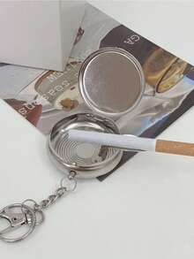 2pcs/1pc Portable Mini Ashtray, Creative Small Cigarette Ash Holder Ash Tray - Multicolor - View 5