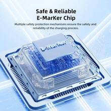 Toocki PD100W Type C 转 Type C 数据线 LED 指示灯 5A 快速充电 USB C 弹簧车载充电器数据线 兼容 15 小米 12 快充 - 藍色 - 查看 8