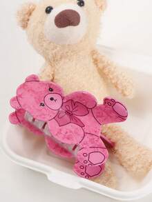 1 个 9.7 厘米大号发夹 - 可爱卡通熊复古设计，粉色皮肤，蝴蝶结图案装饰，大尺寸，适合 14 岁以上女性和女孩的完美礼物，主题配饰 | 俏皮熊夹 | 耐用发饰发爪爪夹发夹发夹发夹发夹发夹 - 彩色 - 查看 6