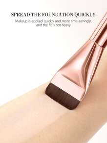 1 Stück ultra-dünser, flacher Rosé-Gold Gesichtsmaskenpinsel, multifunktionales Make-up-Tool geeignet für Anfänger, hilft ein selbstbewusstes Make-up Aussehen zu kreieren