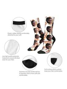 1 Pair Custom Face Socks, Custom Photo Sock, CustomPrinted Socks, Personalized Funny Face Socks. Customicture Socks, Put Any Face On The Socks.AnniversanGift, Valentine Gift, Birthday Gift, Wedding Gift DawgAdorable, Contracted, Funny, CozyCustom Personalized Unigue Customized PersonalizedGifts For Men/Omen Ideal Gifts For Him Boyfriend, FriendsBedroom.For Weddings, For Holiday.For Anniversaries.ForBirthdays