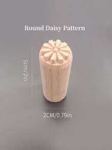 1pc Artistic Wooden Carved Stamp, For Ceramics & Clay, Sturdy Woodcarving Stamp, For Creative Patterns, Durable Clay Stamp Tool, For Handmaking & DIY Projects,Back To School,School Supplies - Multicolor - View 9