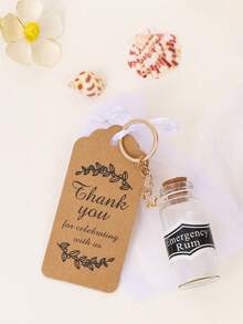 2-80个20毫升玻璃瓶钥匙扣，礼盒填充物，趣味小礼物，创意钥匙扣，背包挂件，装饰挂件，桌面装饰，送给男朋友、老公、朋友的完美礼物，节日礼物，生日礼物，情人节礼物，父亲节礼物。趣味小礼物，父亲节、母亲节和教师节的完美礼物（注：不包括液体），适合万圣节、圣诞节礼物