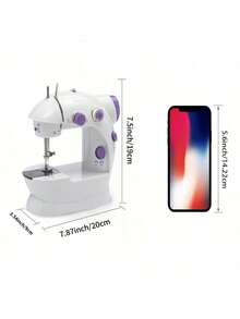 IAGREEA Electric Sewing Machine, Portable, Mechanical, Convenient, 6V, 1A, 1 With Thread Shuttle Core, 1 With Empty Shuttle Core, 1 Spare Needle, And 1 Threading Device, Can Be Plugged In And Used With A Battery Of 4 AA, With Pedal, For Household Use, Perfect Gift For Mother's Day, Christmas Gift, Halloween, Etc. Wonderful Gift For Daughter, Mom, Grandma, Mother In Law