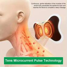 Masajeador de cuello EMS electrónico, estimulador muscular eléctrico, parche de masaje cervical, dispositivo de masaje corporal portátil de pulso de corriente