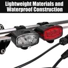 [Super Bright Bicycle Lights] Front & Rear Set, One-Key Quick Release, USB Rechargeable + 350mAh Battery Life, IPX4 Waterproof & Rainproof Design, Night Riding Safety Warning Light