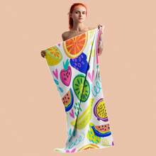 1pc Extra Large Beach Towel, Oversized, Super Absorbent, Beach Blanket, Ultra Soft Microfiber, Essential For Summer, Windproof, UV Protection, Beach, Party, Drying For Travel, Camping, Beach Accessories, Holiday Gift Beach Essentials