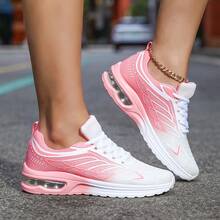 New Couple's Gradient Color Sports Shoes With MD Soles, Lightweight Shock-Absorbing Comfortable Fashionable Sneakers For Running & Casual Wear