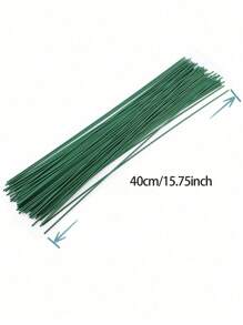 100/50/20pcsinch Green Flower Stem Sticks DIY Floral Material Handmade Wire Stem Accessories.For DIY Flower Arrangements, Wedding Bouquets, Wreaths, Accessories For Flower Arrangement Decoration, And Handmade Projects. It Can Also Be Used For Home Decoration, Wedding Decoration, And Handmade Flower Bouquets. For Easter, Birthdays, Graduations, Mother's Day, And Valentine's Day.,Fake Plants