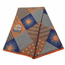 Veritablewax Fan Pattern African Fabric By The Yard Polyester Material For Handsewing High Quality Cloth For Party Dress - Multicolor - View 9