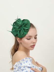 1pc Women's Exaggerate Straw Fascinators Headband Hat Clip Wedding Hair Accessories Flower Artificial Feathers Fascinator Hat Kentucky Derby Hat Hairband For Cocktail Tea Party Hat Mini Hats Tiny Hats Mini Top Hat Mini Cap, Gifts, Classy, Festival Outfits, Rave Accessories