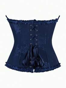 Top sin mangas con corset con encaje y cordones en la espalda, prenda moldeadora para mujer, ideal para fiestas, San Valentín, conjuntos festivos