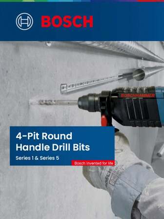  Bosch 10PCS 4-Pit Runt Handtag Hammarborr