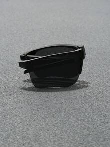 1 Pair Unisex & Kids Large Frame Half-Rim Foldable Glasses - Suitable For Teenagers, & Fashionable, Anti-Slip Design - A - View 10