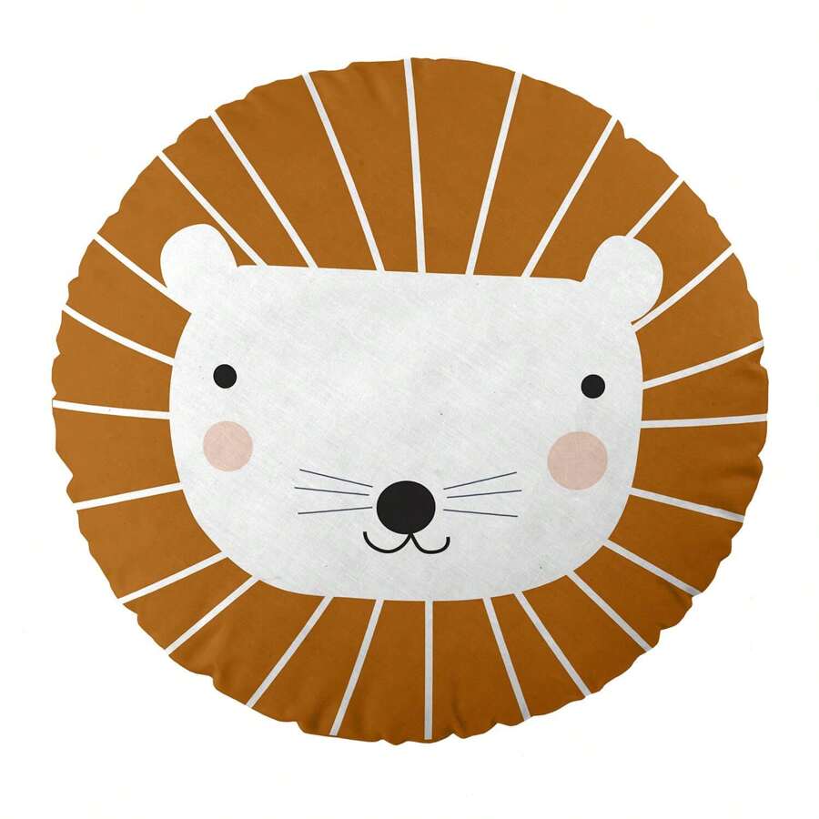 Haciendo el Indio HACIENDO EL INDIO - Cojín Redondo Estampado - ✅ Entrega 2-5 días ✅ - Con Relleno - 40 cm de diámetro - 100% Algodón - Extra Suave - Fabricado en España