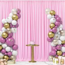 Background Curtains, Suitable For Parties 5 X 7/8/10 Feet (Approximately 150 X 213/243/304 Cm) Wrinkle-Free Polyester Photography Background Curtains, Suitable For Wedding Birthday Parties
