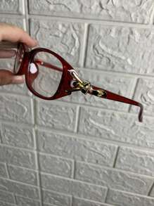 1pc Women's Casual Retro Plain Glass Eyeglasses, Suitable For Daily Wear And Street Style