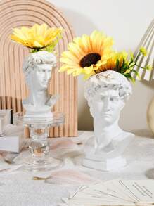 1 pièce de vase de décoration d'intérieur représentant la sculpture antique grecque de David, figurine en résine tridimensionnelle, décor de pot de fleurs d'intérieur et d'extérieur, décoration exquise